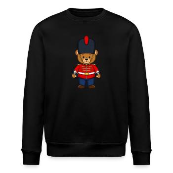 Teddybär Britische Ehrengarde Polizei - Stanley/Stella Unisex Bio-Sweatshirt ROLLER - Schwarz - Vorne - Nik (191cm)