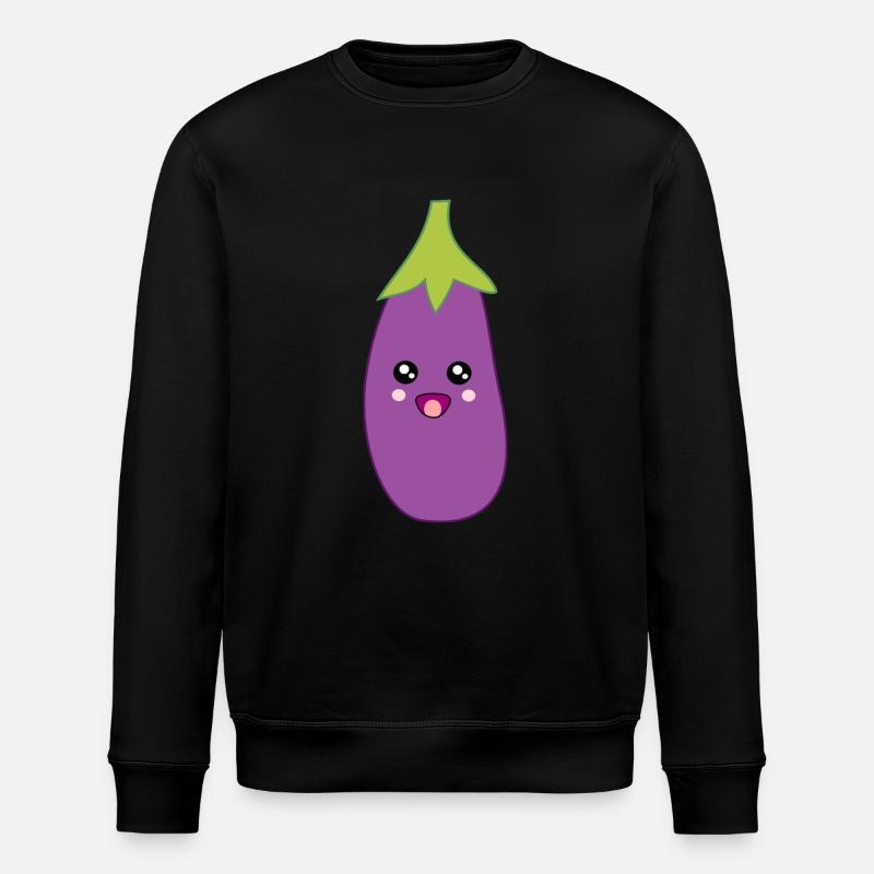 Eggplant Vegetable Costume Carnival Carnival - Stanley/Stella ROLLER Unisex Organic Sweatshirt - black