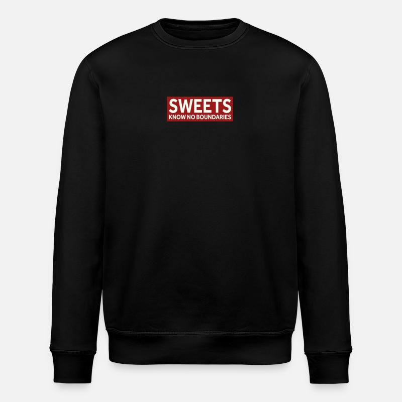SWEETS KNOW NO BOUNDARIES - Stanley/Stella ROLLER Unisex Organic Sweatshirt - black