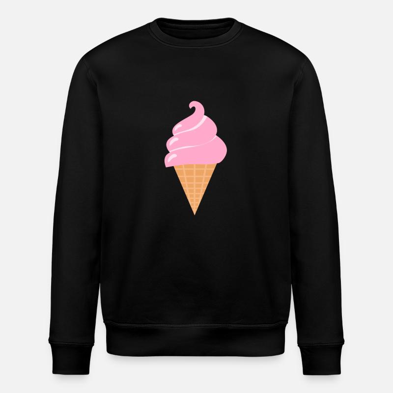 Softeis Eis - Rosa Sommer Eis - Stanley/Stella Unisex Bio-Sweatshirt ROLLER - Schwarz