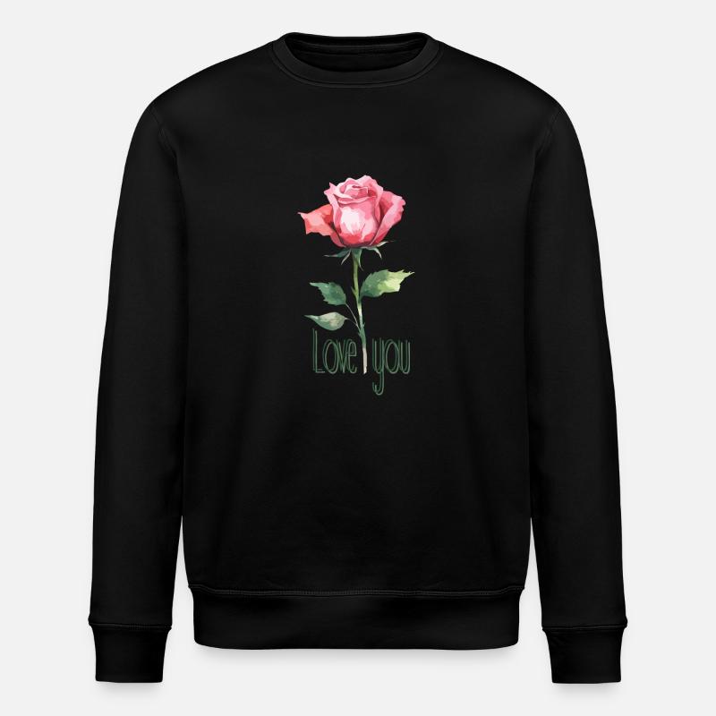 Love you - Stanley/Stella Unisex Bio-Sweatshirt ROLLER - Schwarz