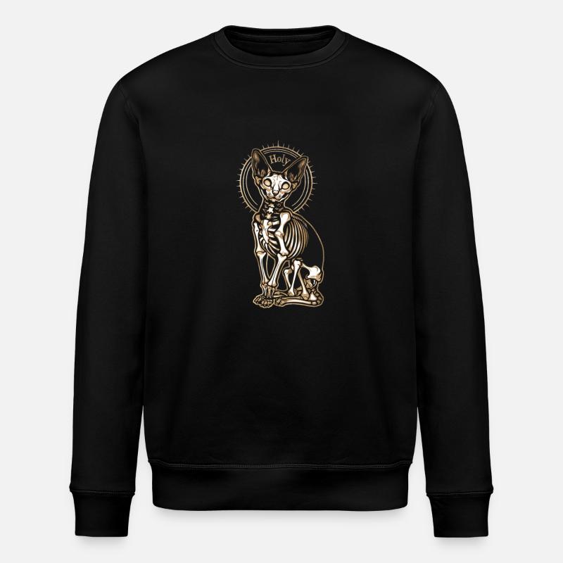 chat sphinx squelette tatouage - Sweat bio ROLLER Stanley/Stella Unisexe - noir
