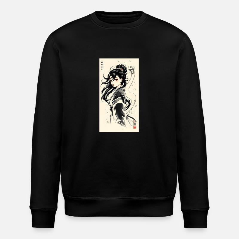 White Snake - Stanley/Stella Unisex Bio-Sweatshirt ROLLER - Schwarz