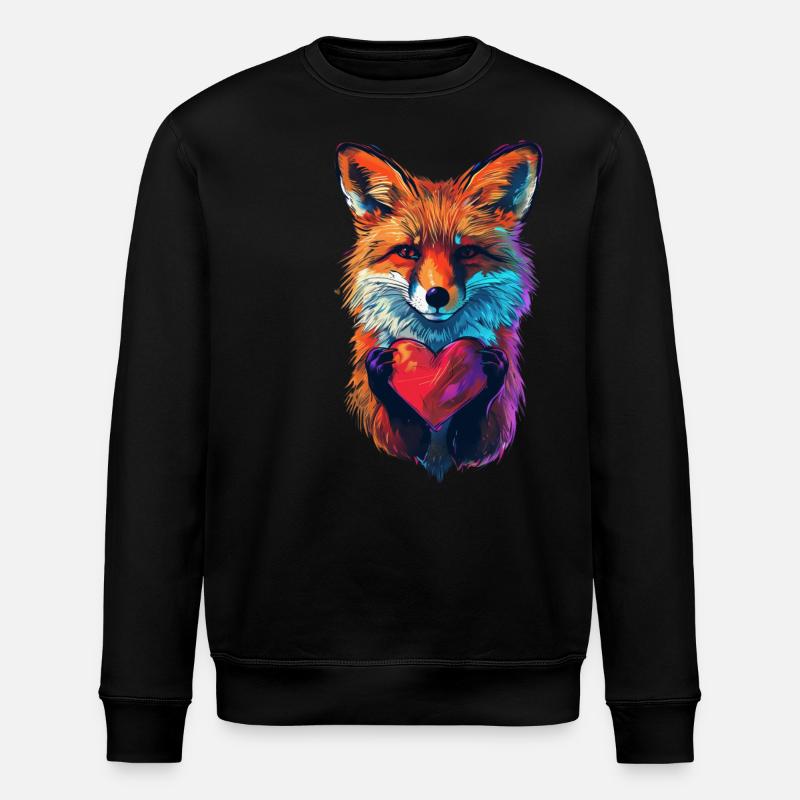 Fox - Stanley/Stella ROLLER Unisex Organic Sweatshirt - black