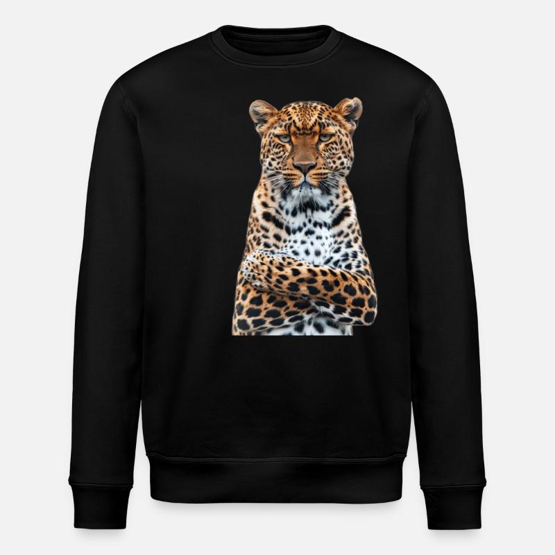 Léopard - Sweat bio ROLLER Stanley/Stella Unisexe - noir