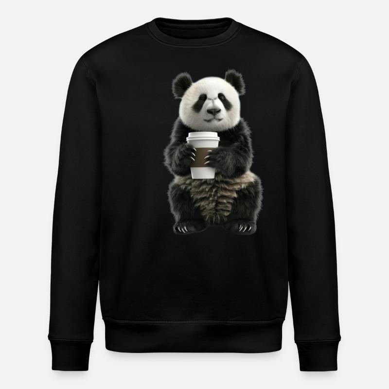 Panda - Stanley/Stella Unisex Bio-Sweatshirt ROLLER - Schwarz