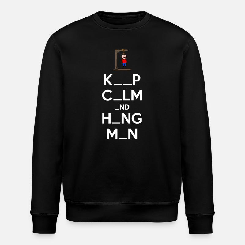 Bewahren Sie Ruhe und Galgenmännchen - Stanley/Stella Unisex Bio-Sweatshirt ROLLER - Schwarz