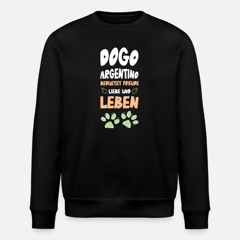 Dogo Argentino Lebensfreude - Stanley/Stella Unisex Bio-Sweatshirt ROLLER - Schwarz