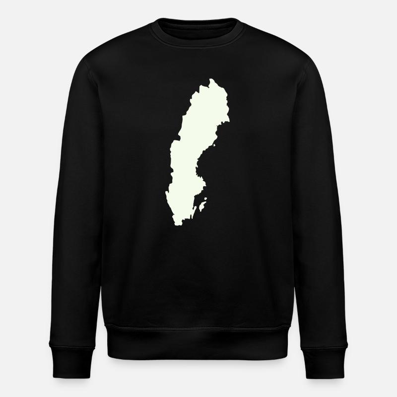 Sweden Silhouette Print - Stanley/Stella ROLLER Unisex Organic Sweatshirt - black