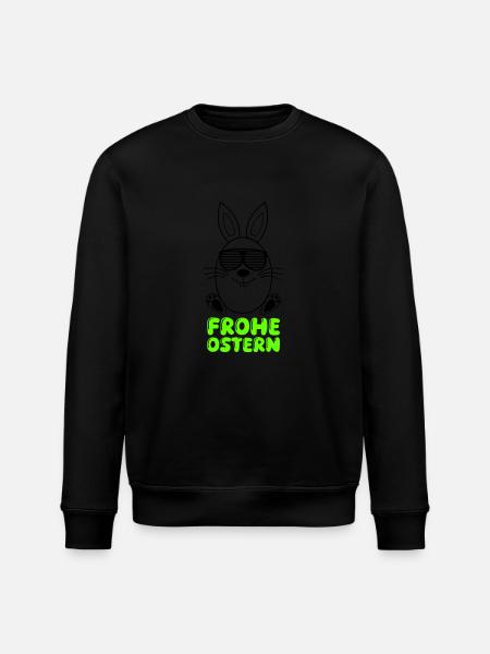 frohe ostern - Stanley/Stella Unisex Bio-Sweatshirt ROLLER - Schwarz