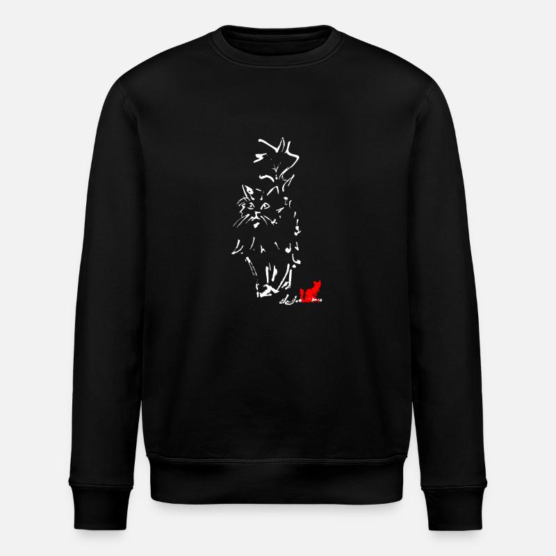 CAT LONG HAIR - Stanley/Stella Unisex Bio-Sweatshirt ROLLER - Schwarz