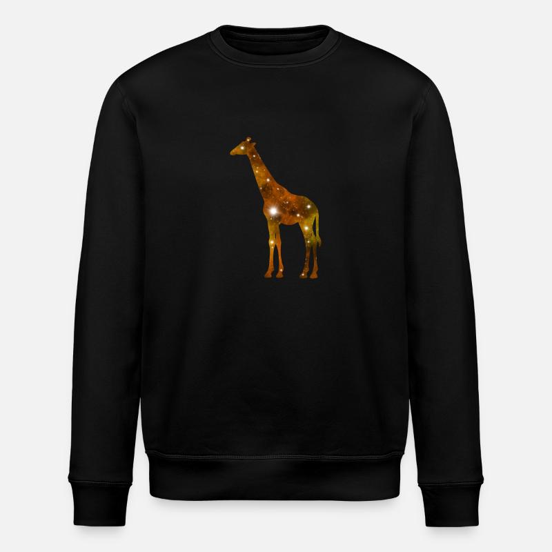Galaxy Giraffe - Stanley/Stella Unisex Bio-Sweatshirt ROLLER - Schwarz