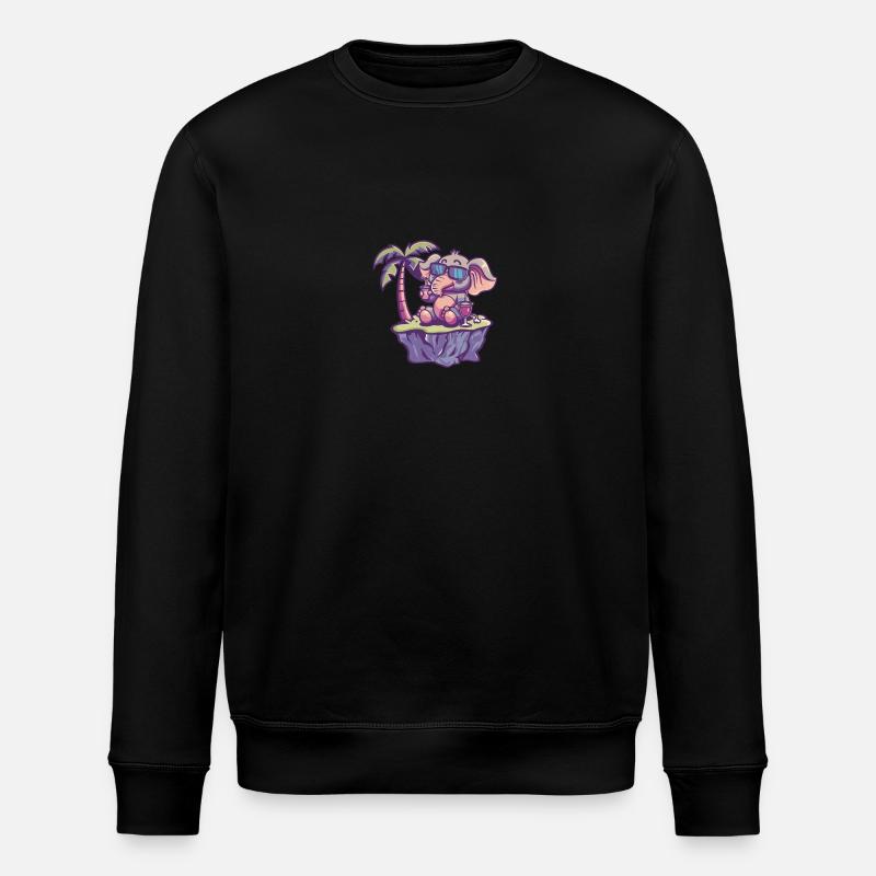 Mammoth Island Summer Palm - Stanley/Stella ROLLER Unisex Organic Sweatshirt - black