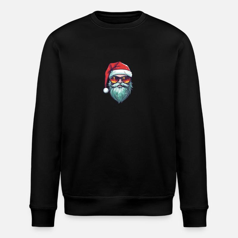 Weihnachtsmann Cool Weihnachten - Stanley/Stella Unisex Bio-Sweatshirt ROLLER - Schwarz