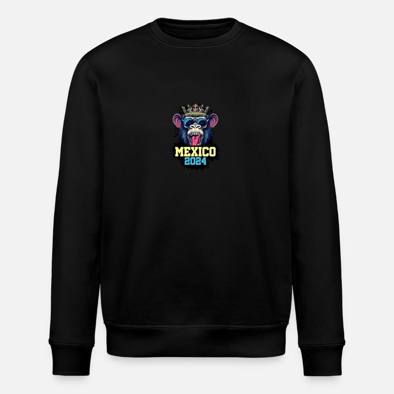 Mexico 2024 Monkey - Stanley/Stella ROLLER Unisex Organic Sweatshirt - black