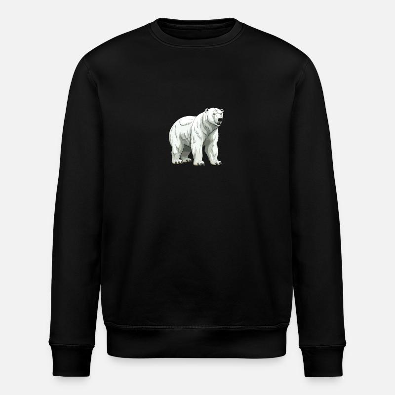 Eisbär Tier Polar bär - Stanley/Stella Unisex Bio-Sweatshirt ROLLER - Schwarz