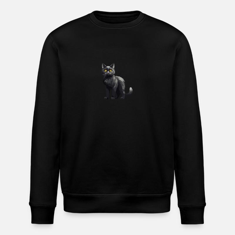 Katze Symbol Tier - Stanley/Stella Unisex Bio-Sweatshirt ROLLER - Schwarz