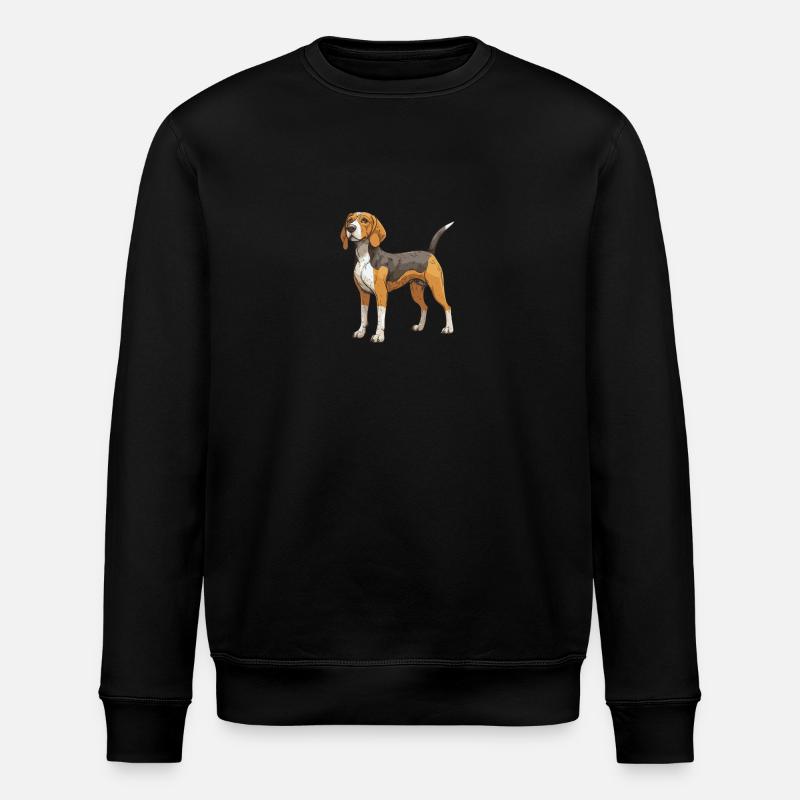 Beagle Hund - Stanley/Stella Unisex Bio-Sweatshirt ROLLER - Schwarz