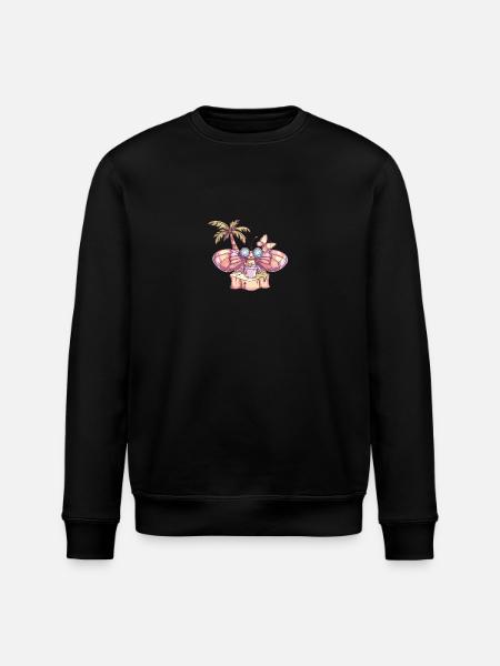 Sommerfugl sommerferie - Stanley/Stella økologisk unisex-sweatshirt ROLLER - sort