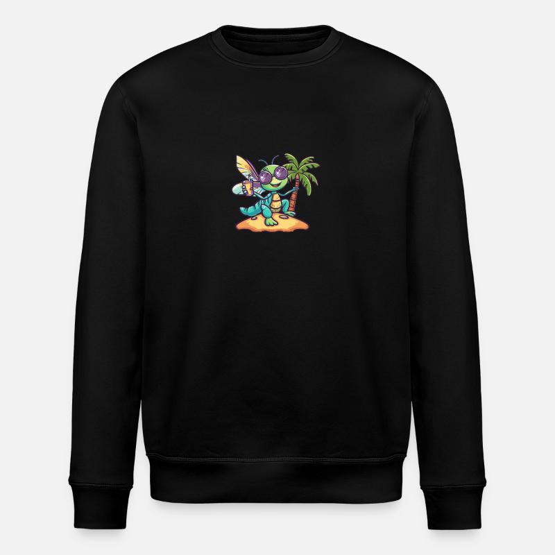 Dragonfly Summer Holiday - Stanley/Stella ROLLER Unisex Organic Sweatshirt - black