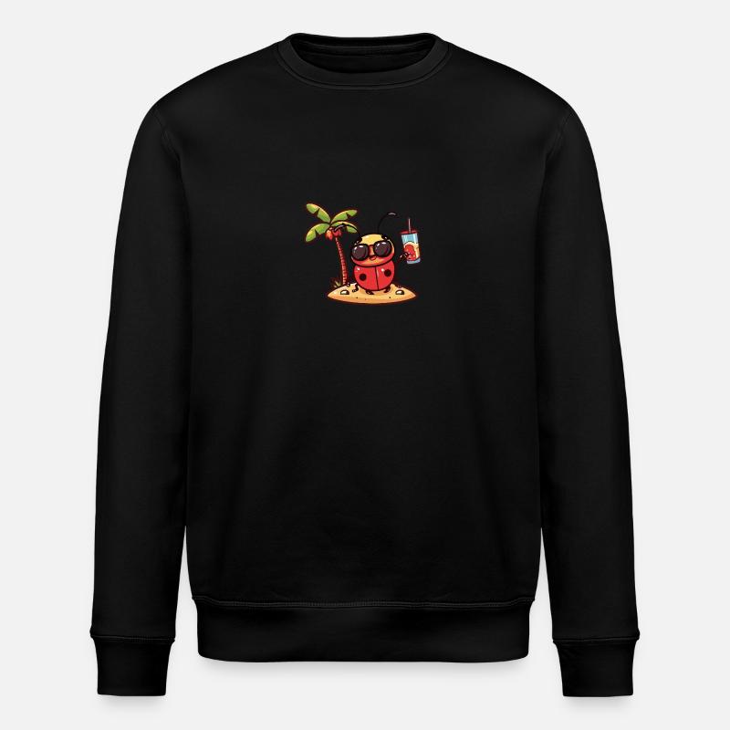 Marienkäfer Sommer Urlaub - Stanley/Stella Unisex Bio-Sweatshirt ROLLER - Schwarz