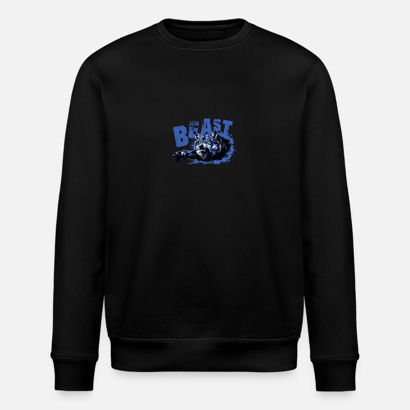 Bête loup - Sweat bio ROLLER Stanley/Stella Unisexe - noir
