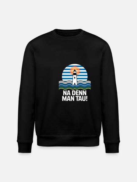 Na denn Man Tau Leuchtturm Maritim Motiv - Stanley/Stella økologisk unisex-sweatshirt ROLLER - sort