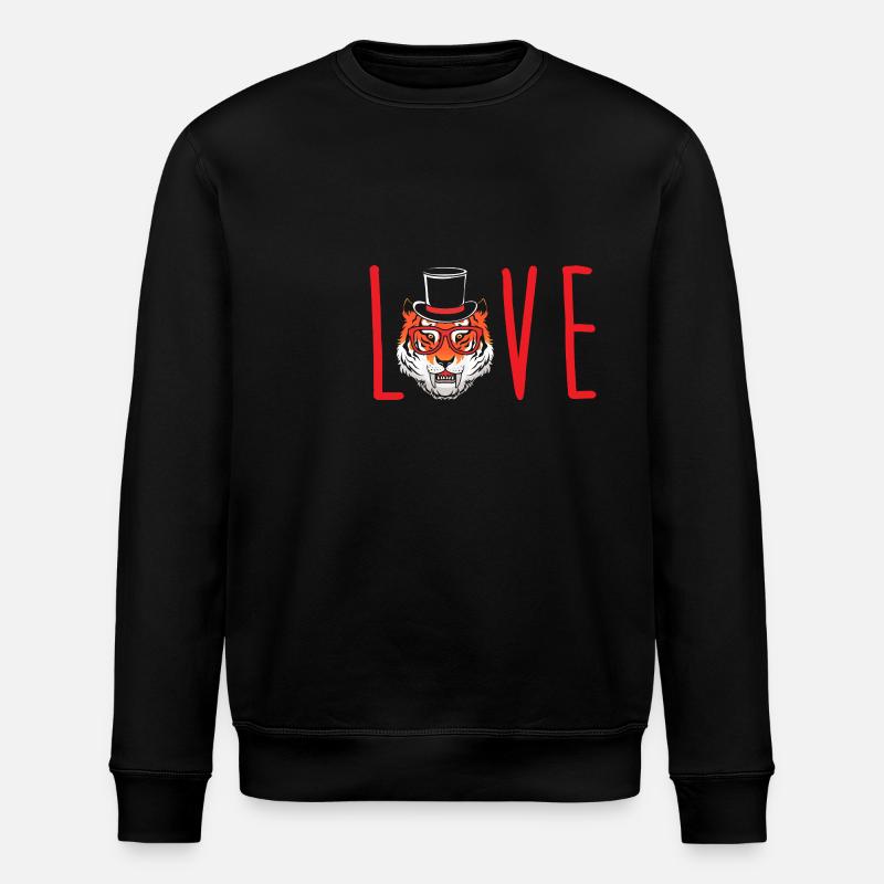 Säbelzahntiger - Stanley/Stella Unisex Bio-Sweatshirt ROLLER - Schwarz