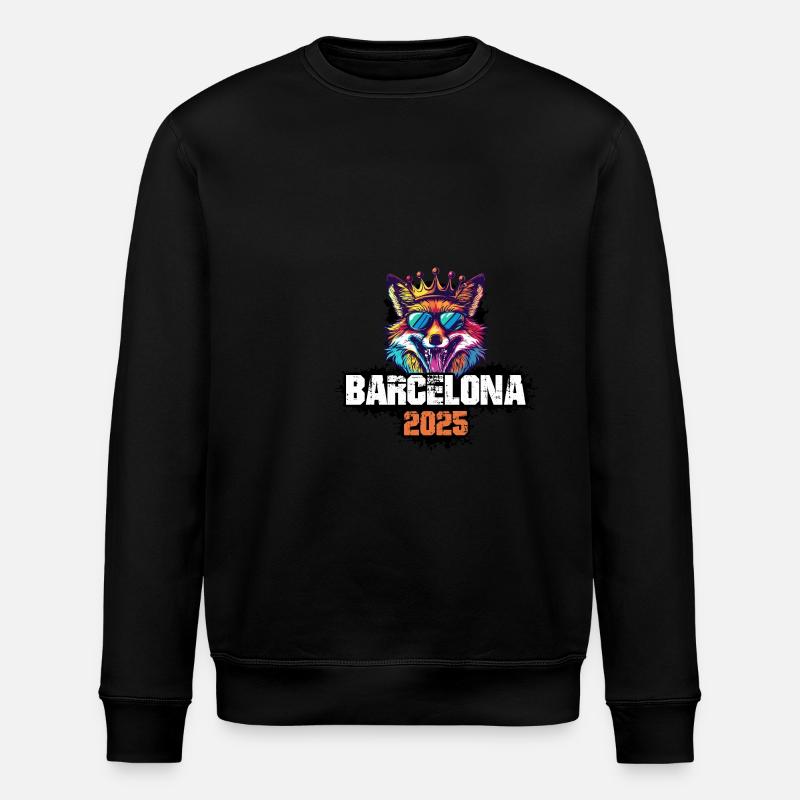 Barcelone 2025 Holiday Fox - Sweat bio ROLLER Stanley/Stella Unisexe - noir