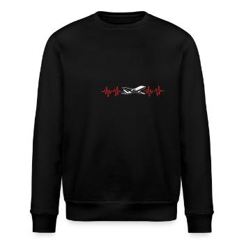 Air traffic controller - Stanley/Stella ROLLER Unisex Organic Sweatshirt - black - Front - Nik (191cm)