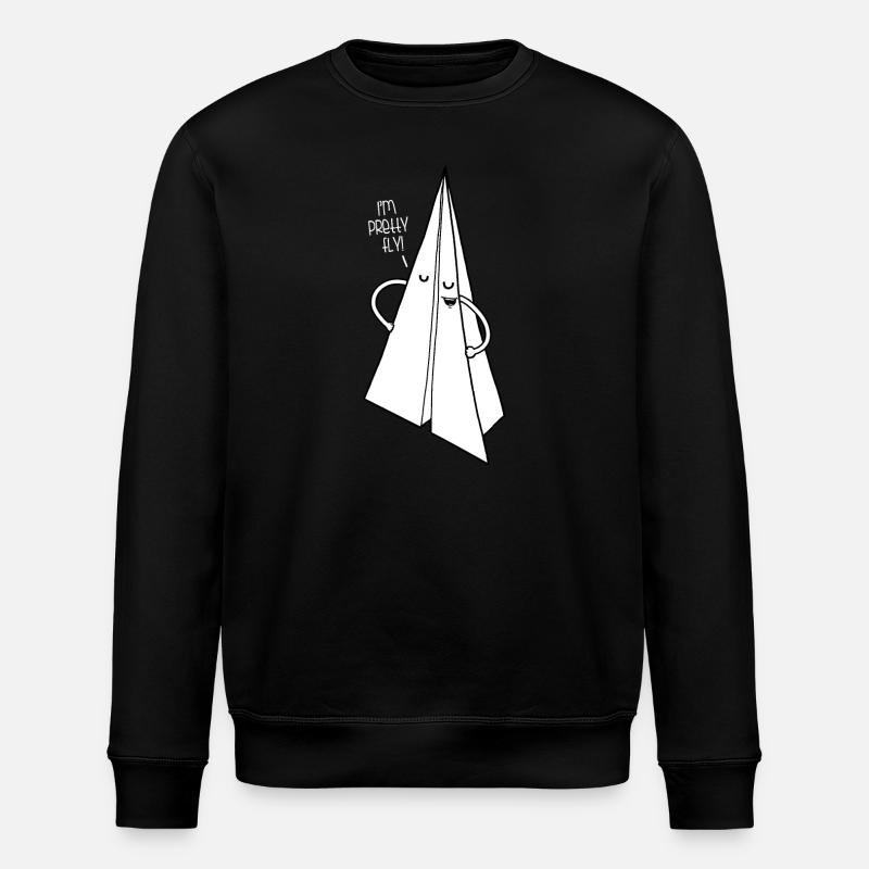 Pretty Fly Funny Graphic - Stanley/Stella ROLLER Unisex Organic Sweatshirt - black