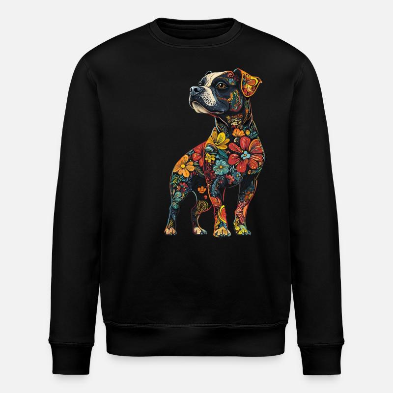 Staffordshire Bullterrier - Stanley/Stella Unisex Bio-Sweatshirt ROLLER - Schwarz