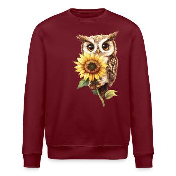Schneeleopard - Stanley/Stella Unisex Bio-Sweatshirt ROLLER - Burgunderrot - Vorne - Nik (191cm)