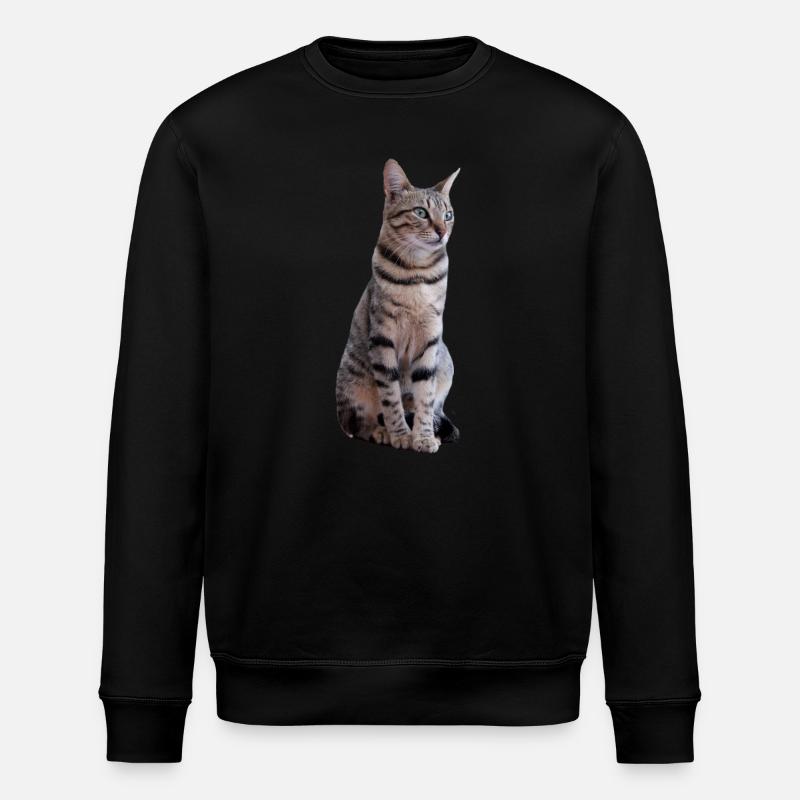 Katze Katzen Kätzchen Katzenshirt Geschenk - Stanley/Stella Unisex Bio-Sweatshirt ROLLER - Schwarz