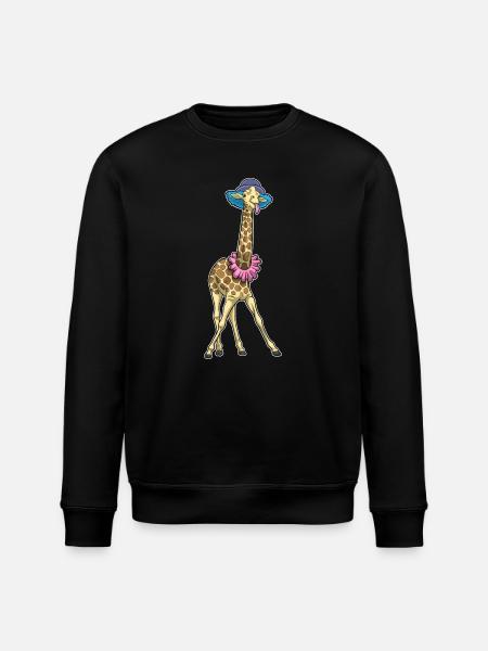 Giraffe Clown - Stanley/Stella ROLLER Unisex Organic Sweatshirt - black
