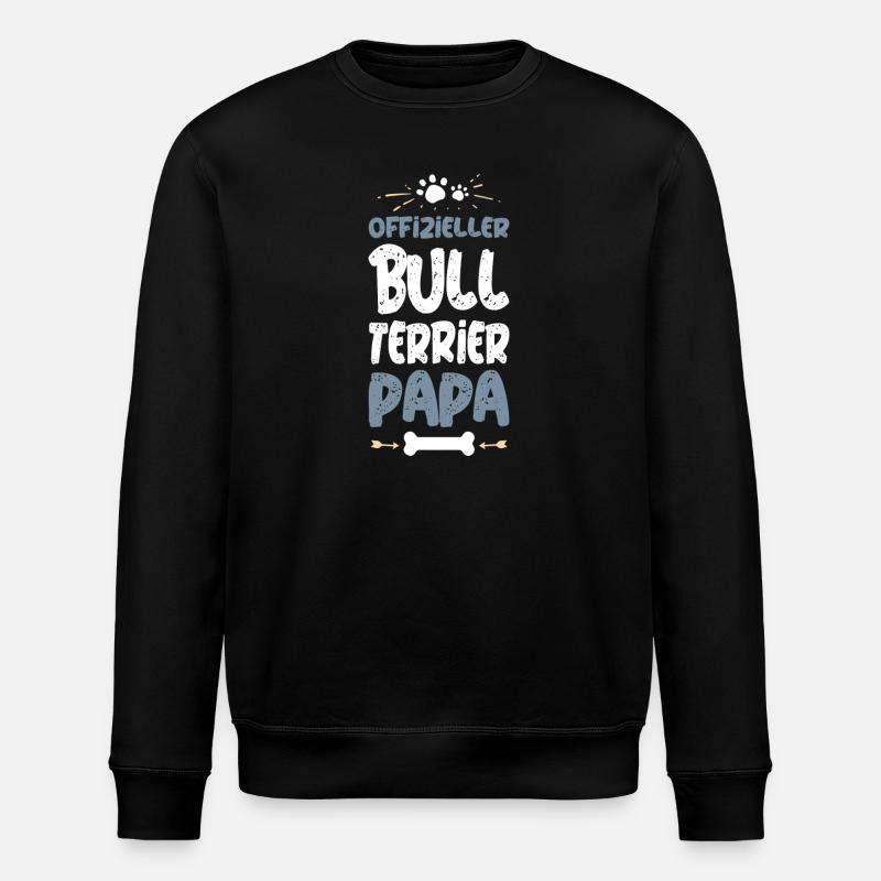 Offizieller Bull Terrier Papa - Stanley/Stella Unisex Bio-Sweatshirt ROLLER - Schwarz