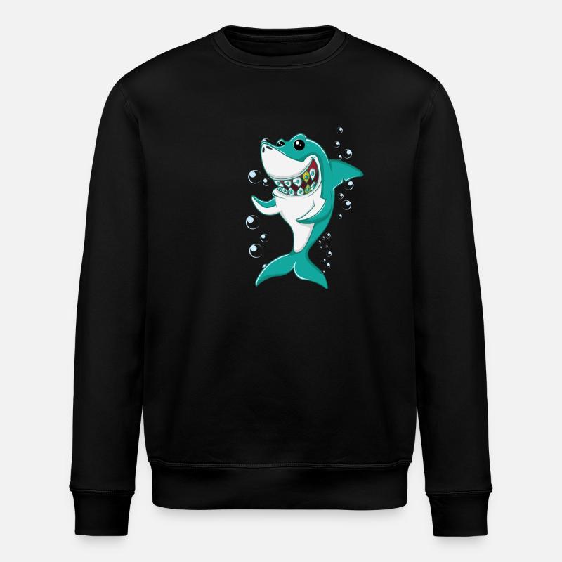 Requin à Bretelles - Sweat bio ROLLER Stanley/Stella Unisexe - noir