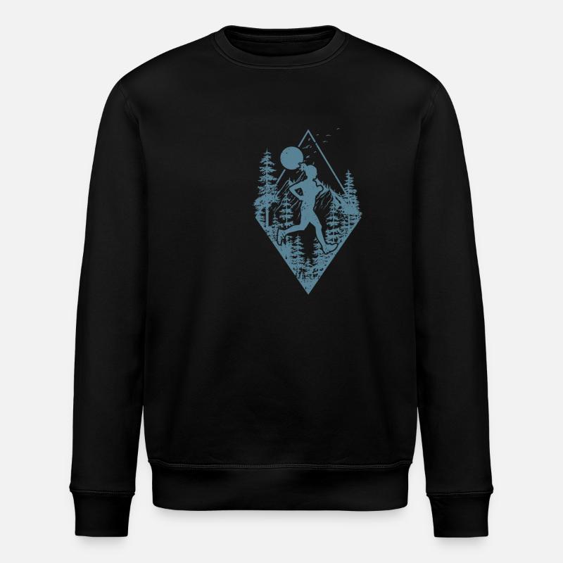 Trail dans la forêt - Sweat bio ROLLER Stanley/Stella Unisexe - noir