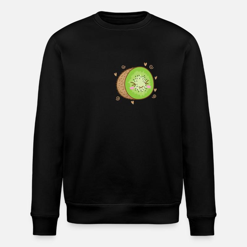 Kiwi sliced fruit fruit animal - Stanley/Stella ROLLER Unisex Organic Sweatshirt - black