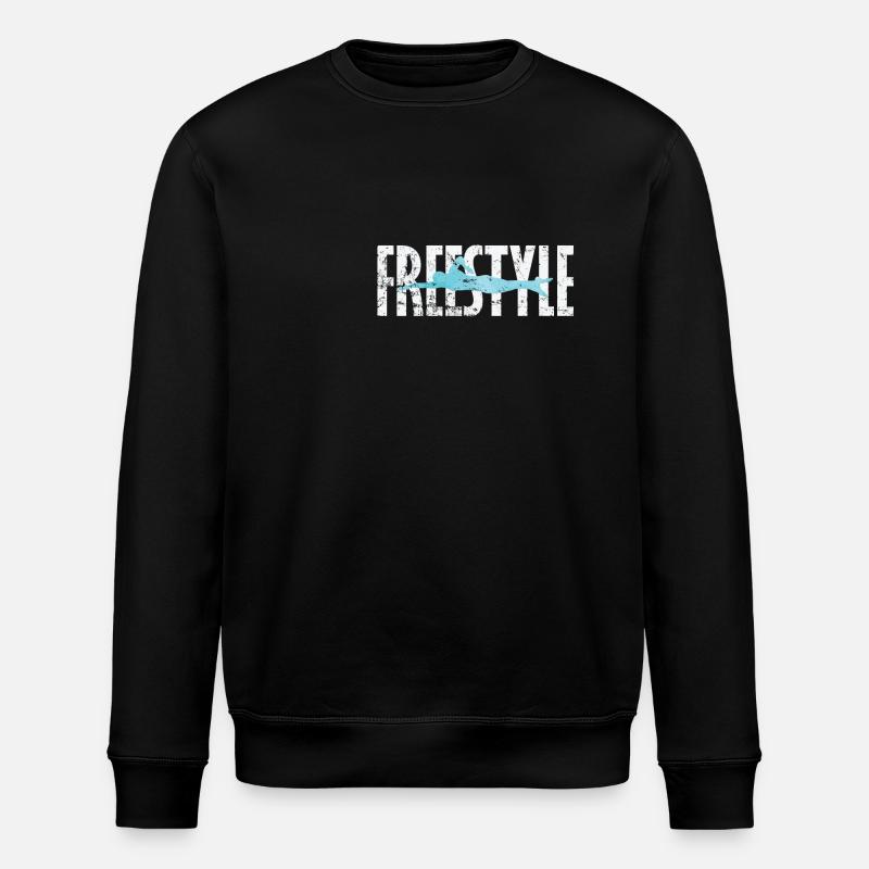 Freestyle Schwimmen - Stanley/Stella Unisex Bio-Sweatshirt ROLLER - Schwarz