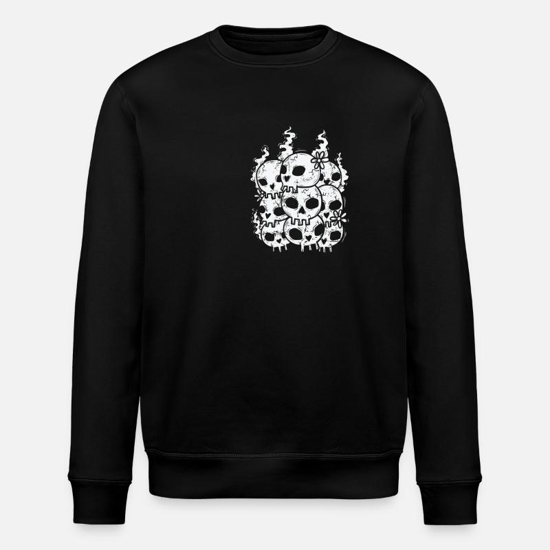 Bone Skull Style gothique - Sweat bio ROLLER Stanley/Stella Unisexe - noir