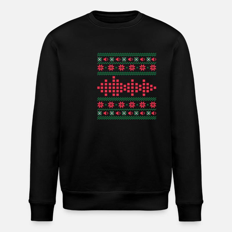 Christmas Audio Engineer Christmas - Stanley/Stella ROLLER Unisex Organic Sweatshirt - black