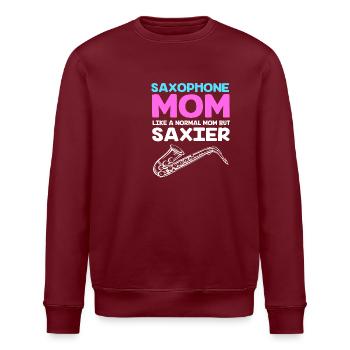 Saxophon Saxophonist - Stanley/Stella Unisex Bio-Sweatshirt ROLLER - Burgunderrot - Vorne - Nik (191cm)