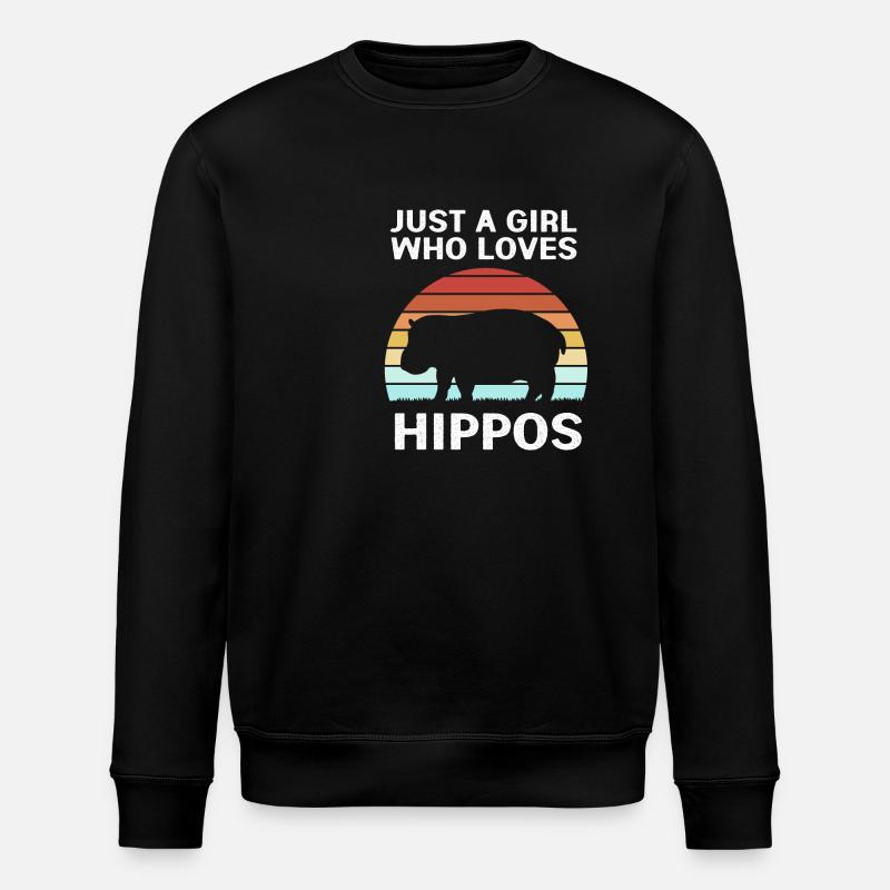 Nilpferd - Stanley/Stella Unisex Bio-Sweatshirt ROLLER - Schwarz