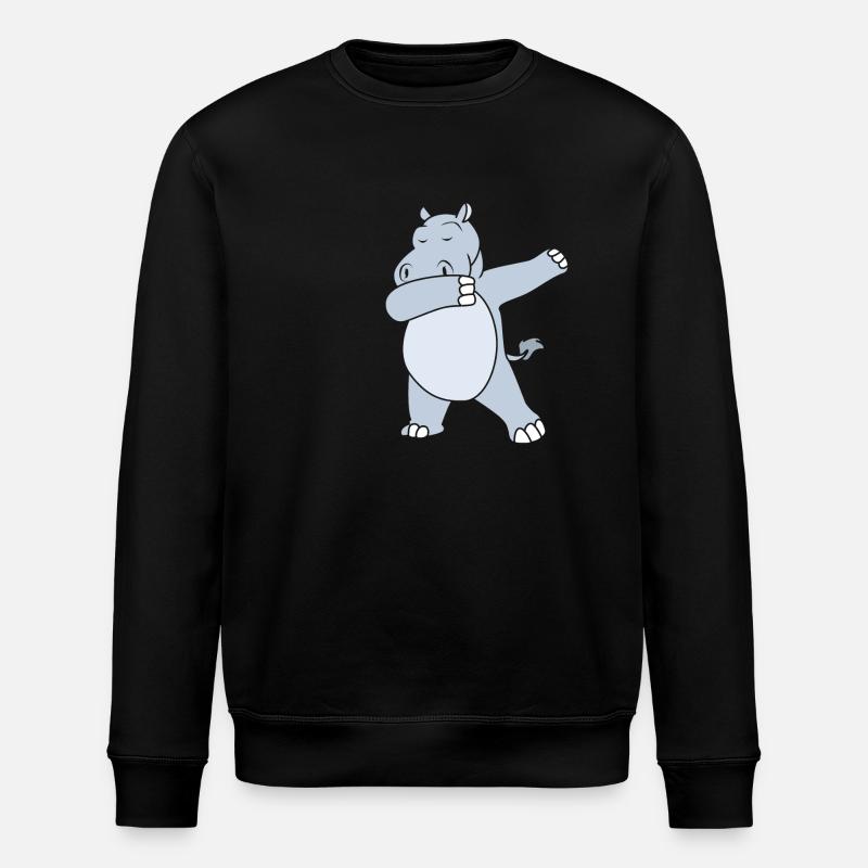 Nilpferd - Stanley/Stella Unisex Bio-Sweatshirt ROLLER - Schwarz