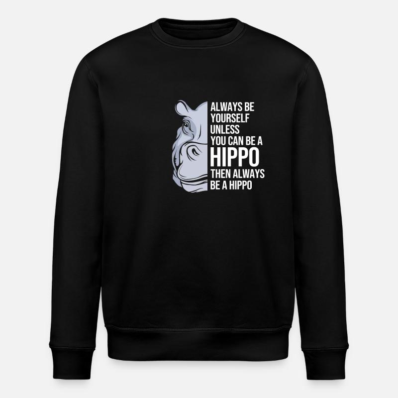 Nilpferd - Stanley/Stella Unisex Bio-Sweatshirt ROLLER - Schwarz