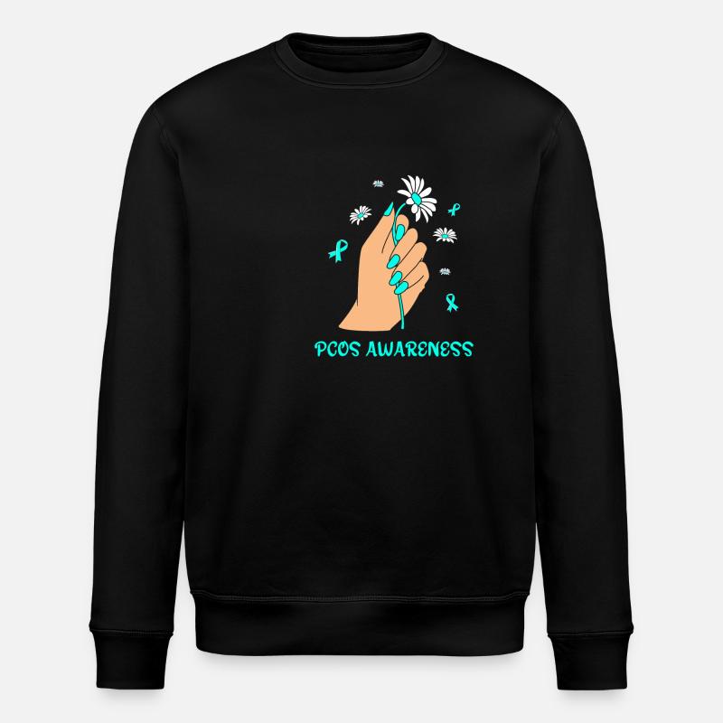 Pcos-Bewusstsein - Stanley/Stella Unisex Bio-Sweatshirt ROLLER - Schwarz