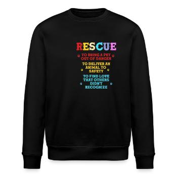 Dog Rescue Animal Rights Animal Rescue Animal Shelter - Stanley/Stella ROLLER Unisex Organic Sweatshirt - black - Front - Nik (191cm)