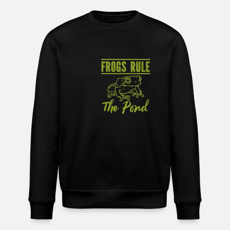 Frosch - Amphibie Tier - Stanley/Stella Unisex Bio-Sweatshirt ROLLER - Schwarz