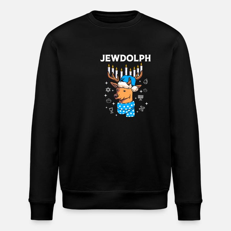 Hanukkah - Stanley/Stella ROLLER Unisex Organic Sweatshirt - black